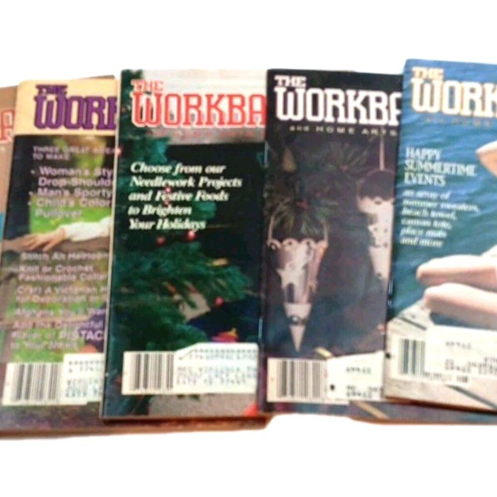 5 Vintage The Workbasket Craft Magazines 2) 1988 2) 1989 1) May‎ 1986